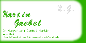 martin gaebel business card